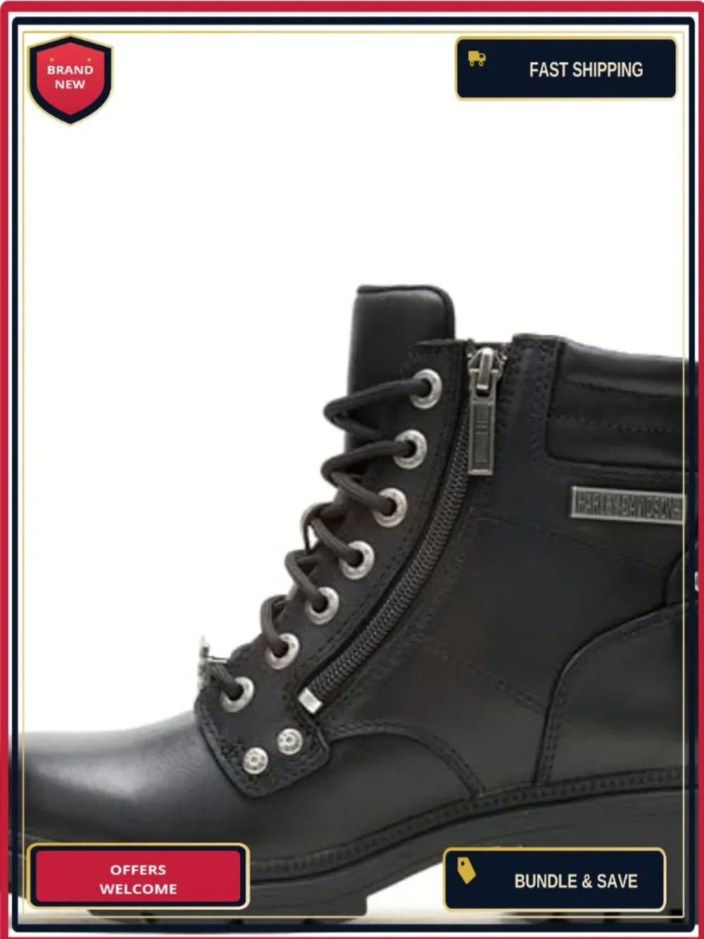 Women's Ankle Boots Leather Motorcycle Casual Low Heel